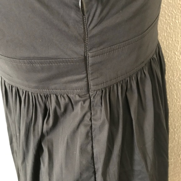 Maggy London Black Dress with Ruffle Collar. - Picture 4 of 6